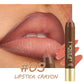 💄 Long-Lasting Matte Lip Crayon for Women – 2-in-1 Liner & Lipstick – Hydrating, Non-Drying & Precision Triangular Tip – 6 Colors ✨