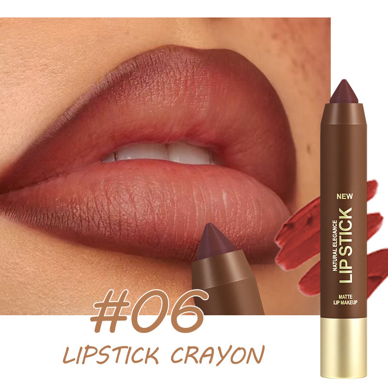 💄 Long-Lasting Matte Lip Crayon for Women – 2-in-1 Liner & Lipstick – Hydrating, Non-Drying & Precision Triangular Tip – 6 Colors ✨