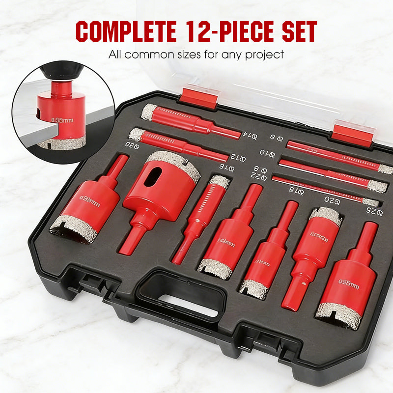🔥Limited 50% Off！🏭Direct from Factory！👨‍🔧Craftsmen Approved！🛠️Professional Dry Drilling Hole Saw Kit (6-35mm)