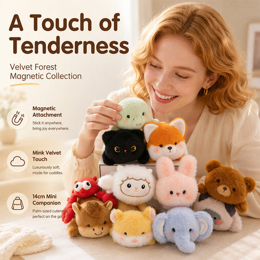 🧸 57% OFF NOW! 🧲 Lovely Plushie Fridge Magnet Doll – Premium Mink Velvet, Hidden Magnet, Perfect for Fridge, Laptop & Bags ✨