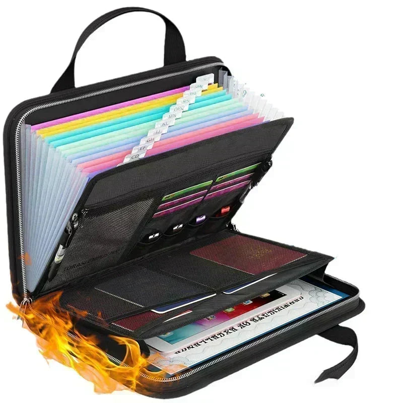 🎉 2026 Sale — Over 21,000 Sold! 💞 Fireproof Accordion File Folder – Ultimate Document Security 🌸