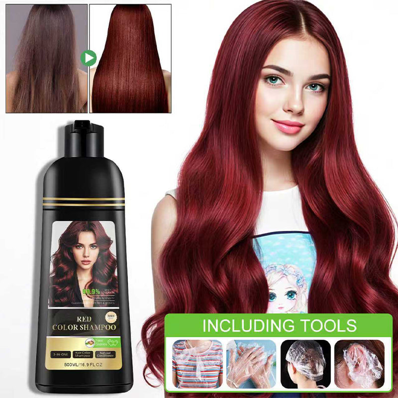 ⏳Time-Limited Special⏰3-in-1 Hair Color Shampoo & Conditioner for Gray Coverage