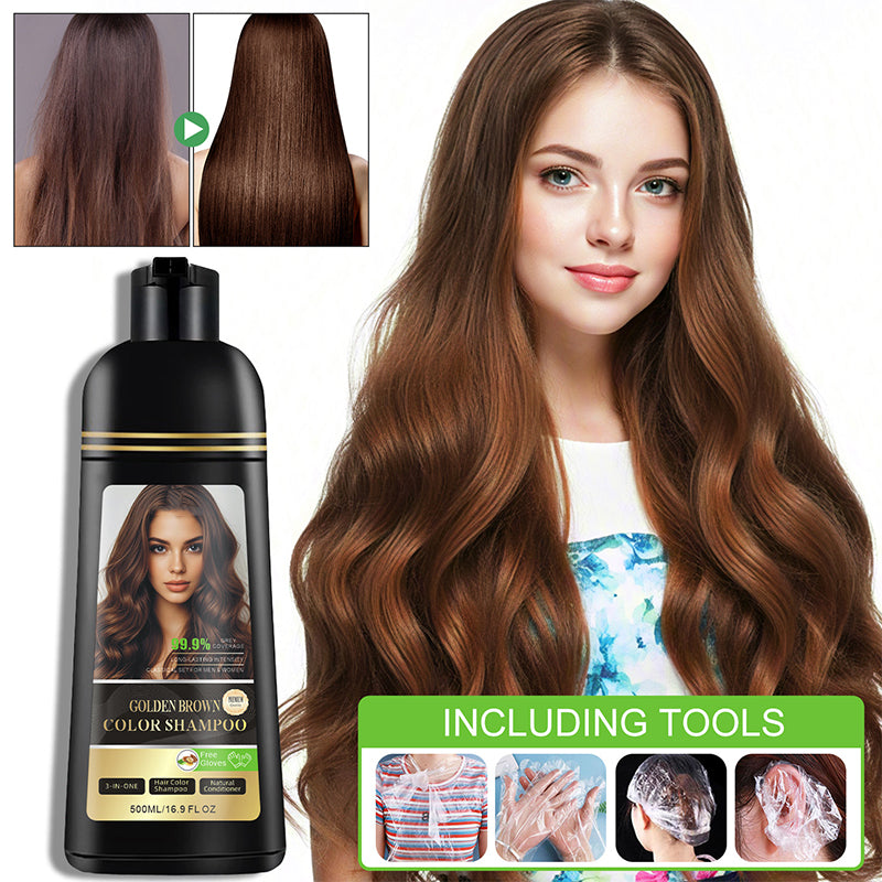 ⏳Time-Limited Special⏰3-in-1 Hair Color Shampoo & Conditioner for Gray Coverage