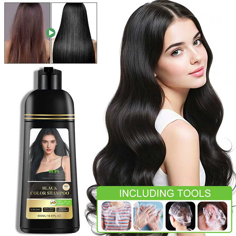 ⏳Time-Limited Special⏰3-in-1 Hair Color Shampoo & Conditioner for Gray Coverage
