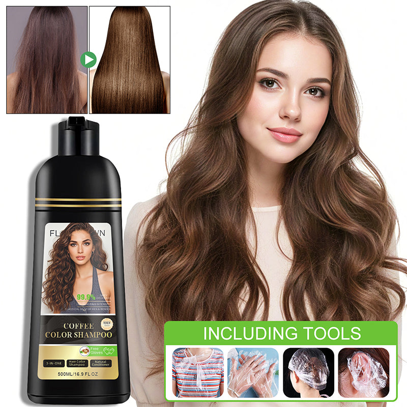 ⏳Time-Limited Special⏰3-in-1 Hair Color Shampoo & Conditioner for Gray Coverage
