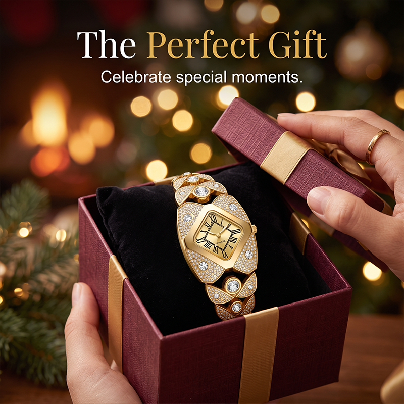 🎉 LIMITED TIME 50% OFF! ⌚ Rhombus Dial Watch – Geometric Sparkle Elegance ✨