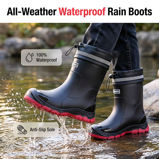 🎉 LIMITED TIME 50% OFF! 🥾 Waterproof Rain Boots – Grip Muddy Trails, Stay Dry in Style 🌧️