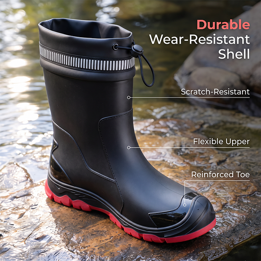 🎉 LIMITED TIME 50% OFF! 🥾 Waterproof Rain Boots – Grip Muddy Trails, Stay Dry in Style 🌧️