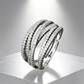 📢📢50% OFF !! ⏰🎉 2026 Sale — Over 32,300 Sold 💫 Adjustable Multi-Band Crossover Ring – Fashion Jewelry ✨