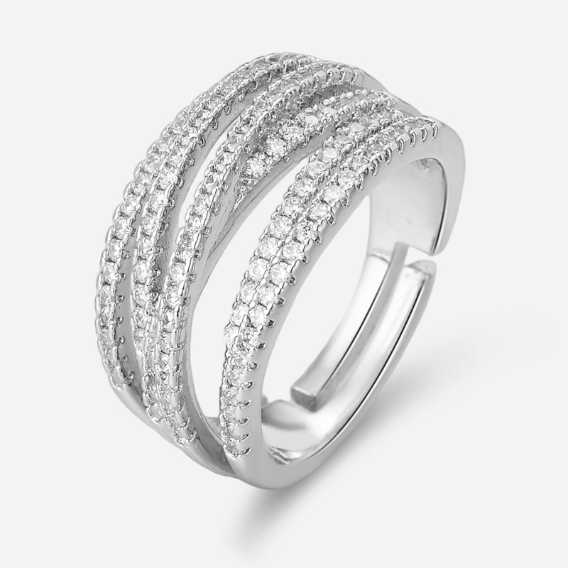 📢📢50% OFF !! ⏰🎉 2026 Sale — Over 32,300 Sold 💫 Adjustable Multi-Band Crossover Ring – Fashion Jewelry ✨
