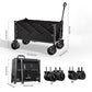 🛒 50% OFF NOW! 🚜 Heavy Duty Collapsible Wagon Cart – All-Terrain Wheels, 130L Capacity, 1-Second Fold – Perfect for Camping, Groceries & Beach ✨