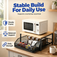 💥2-Tier Kitchen Microwave Stand with Slide-Out Drawer — Heavy-Duty Countertop Shelf