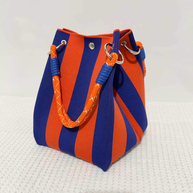 🏆👜 Limited Time - 50% OFF! ✨ Boho Striped Knit Bucket Handbag for Women – Handmade Summer Beach Shoulder Bag