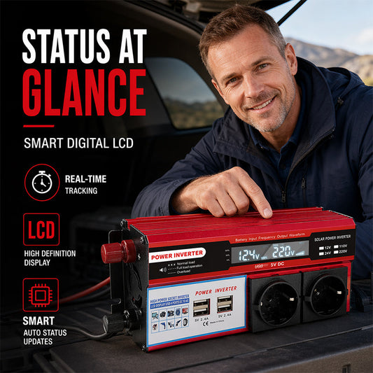 ⏰🔥LIMITED TIME 55% OFF!🔥High-Power 12V to 230V Car Power Inverter 