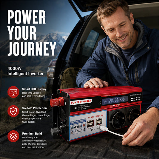 ⏰🔥LIMITED TIME 55% OFF!🔥High-Power 12V to 230V Car Power Inverter 