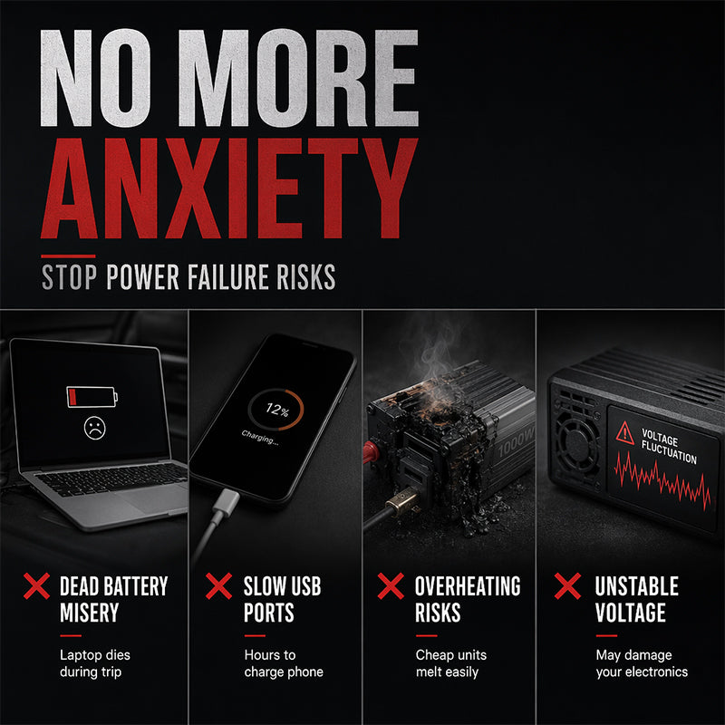 ⏰🔥LIMITED TIME 55% OFF!🔥High-Power 12V to 230V Car Power Inverter 