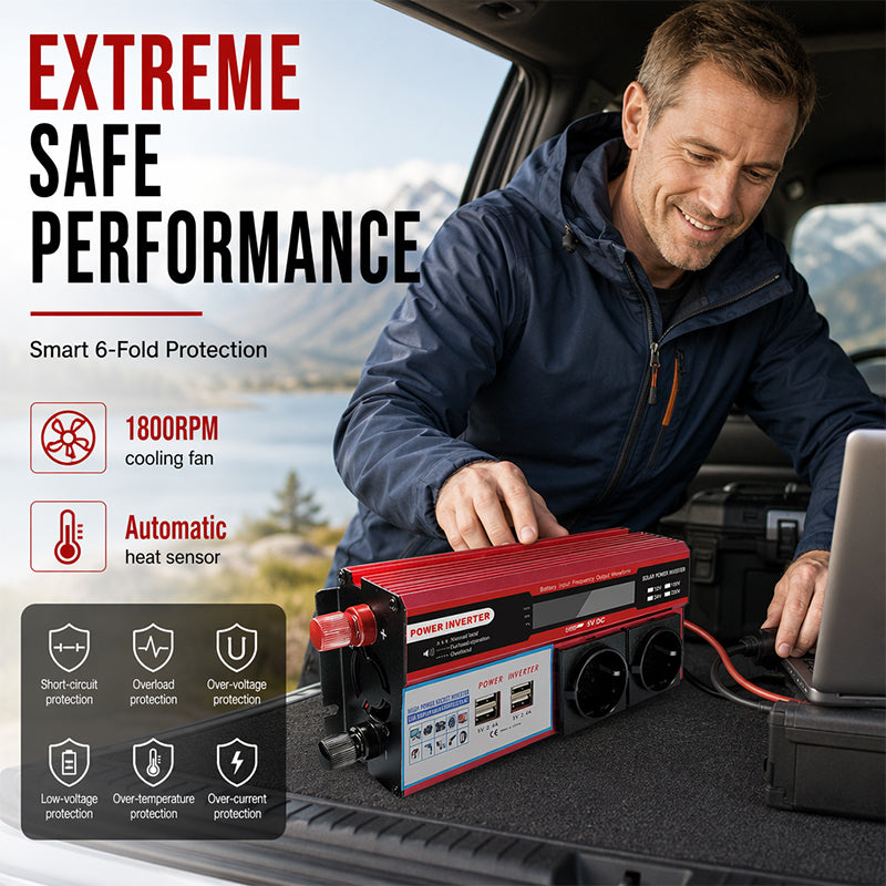 ⏰🔥LIMITED TIME 55% OFF!🔥High-Power 12V to 230V Car Power Inverter 