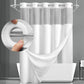 🛁✨50% OFF! 🚿🪟 Finally, a shower curtain that actually keeps water IN — no hooks, no leaks, waffle texture, bright & private. Over 12,658 bathrooms upgraded! ✨