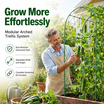 🎉 2026 Sale — Over 24,600 Sold!🥒 Expandable Cucumber Trellis – Climbing Plant Support for Garden Vegetables