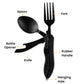 🍴Must-have for outdoor trips 🥄4-In-1 Outdoor Folding Multifunctional Tableware