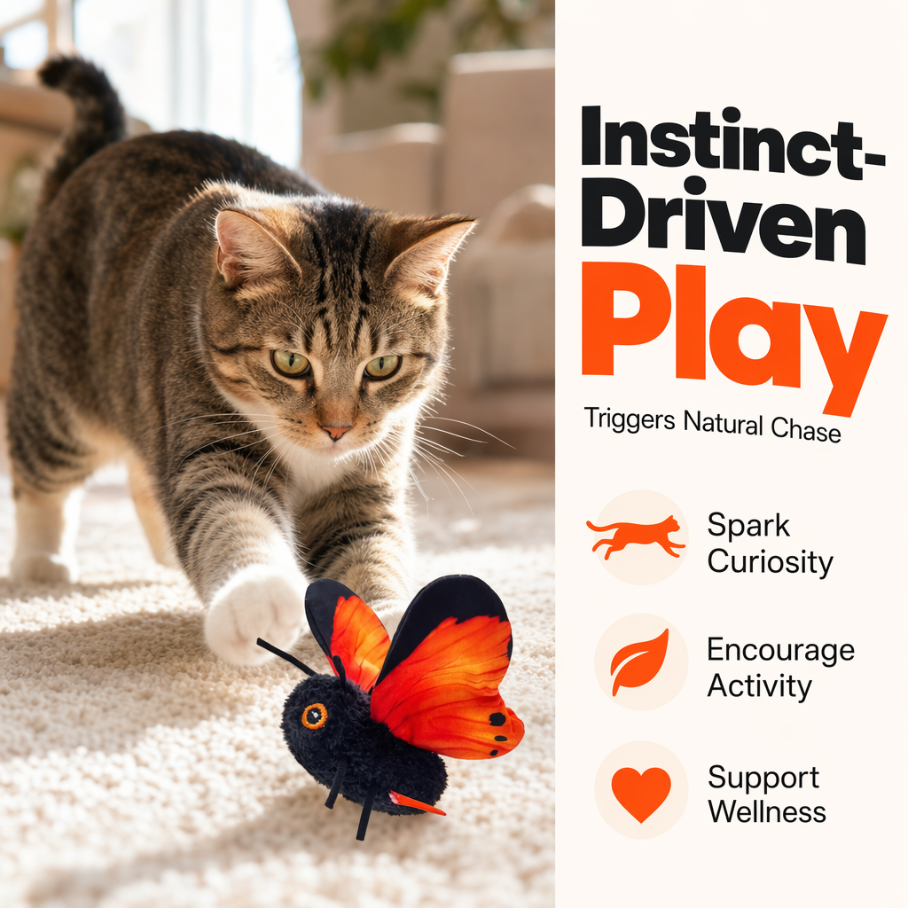 🦋🐱 Smart Sensing Flapping Butterfly Toy – 50% OFF! Motion-activated, realistic flight, interactive fun – keeps your cat engaged for hours. 🔥✨