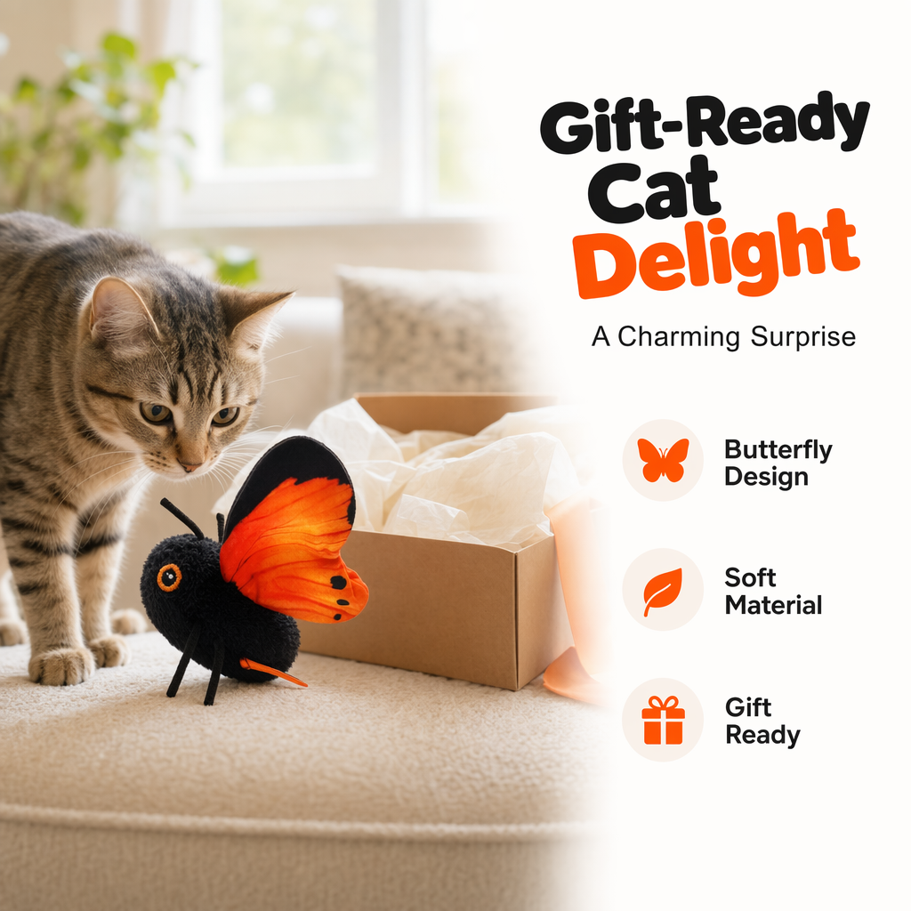 🦋🐱 Smart Sensing Flapping Butterfly Toy – 50% OFF! Motion-activated, realistic flight, interactive fun – keeps your cat engaged for hours. 🔥✨