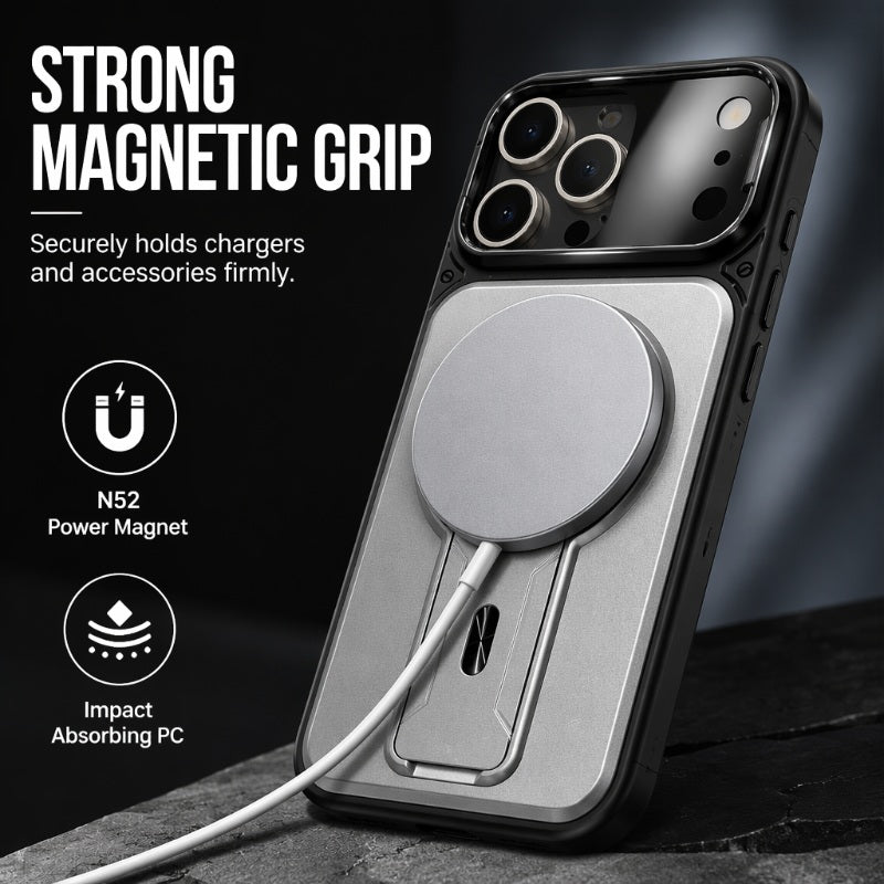 ⏳Time-Limited Special⏰Magnetic Phone Case with Flip Lens Cover and Invisible Kickstand