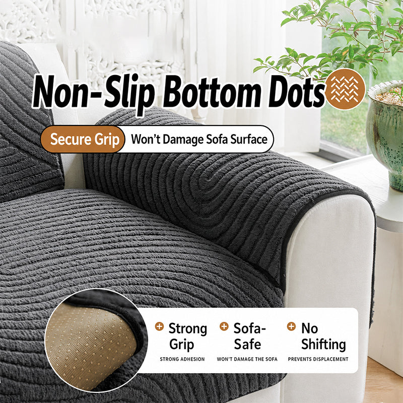 🛌☁️ 50% OFF! ❄️Velvet Sofa Cover – Cloud-Soft Warmth & Zero Slide – Non-Slip Backing, Ultra-Soft Plush for All Seasons