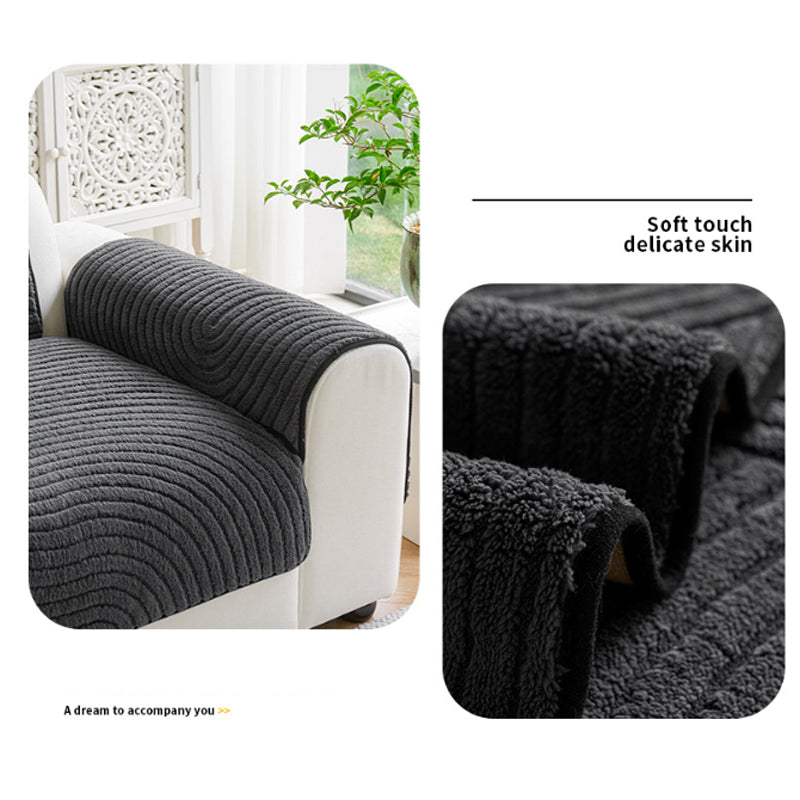 🛌☁️ 50% OFF! ❄️Velvet Sofa Cover – Cloud-Soft Warmth & Zero Slide – Non-Slip Backing, Ultra-Soft Plush for All Seasons