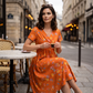 💃Limited-Time 60% OFF 🛍️Women's V-Neck Floral Print Dress with Twist Waist