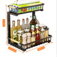 2-Tier Adjustable Pull-Out Cabinet Storage Rack