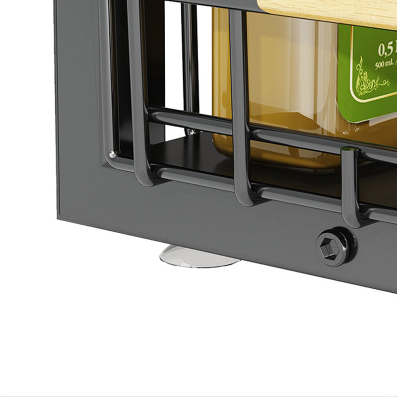 2-Tier Adjustable Pull-Out Cabinet Storage Rack