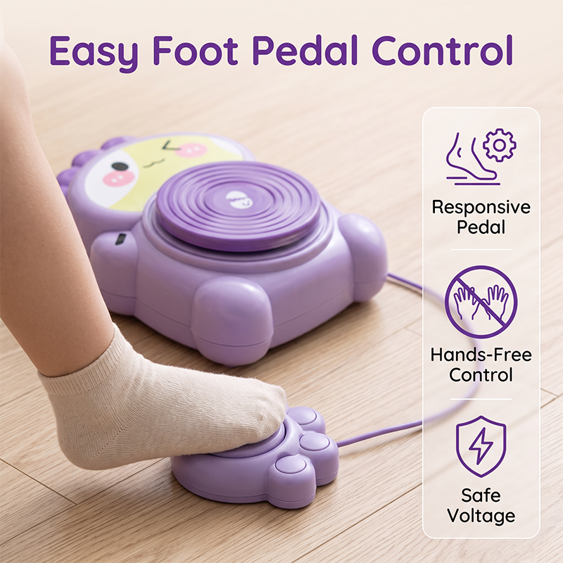🏺🪐Kids Electric Pottery Wheel Kit with Foot Pedal, Clay & Paints