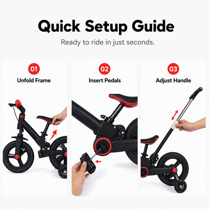 🎉 LIMITED TIME 50% OFF! 🚲 2-in-1 Convertible Kids' Tricycle and Balance Bike with Parent Push Handle – Grows with Your Child 🛴