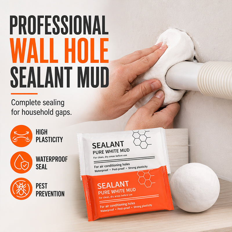 ⏰🧱 Waterproof Wall Hole Sealing Clay for Air Conditioner Pipes — 10-Pack Moldable Sealant Putty for Pipe Gaps & Wall Holes | Tool-Free Application