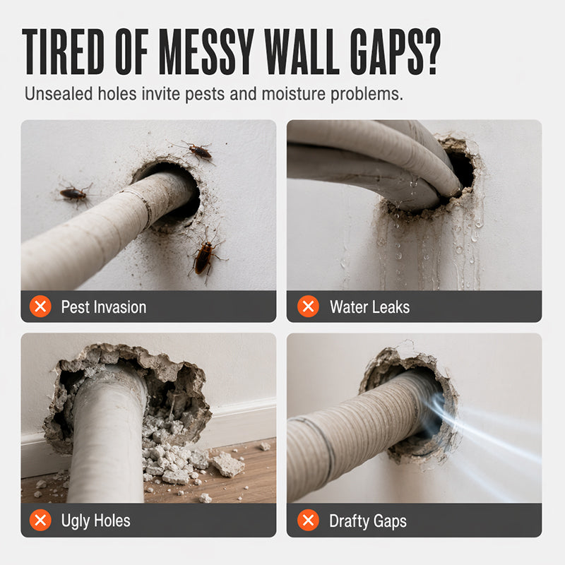 ⏰🧱 Waterproof Wall Hole Sealing Clay for Air Conditioner Pipes — 10-Pack Moldable Sealant Putty for Pipe Gaps & Wall Holes | Tool-Free Application