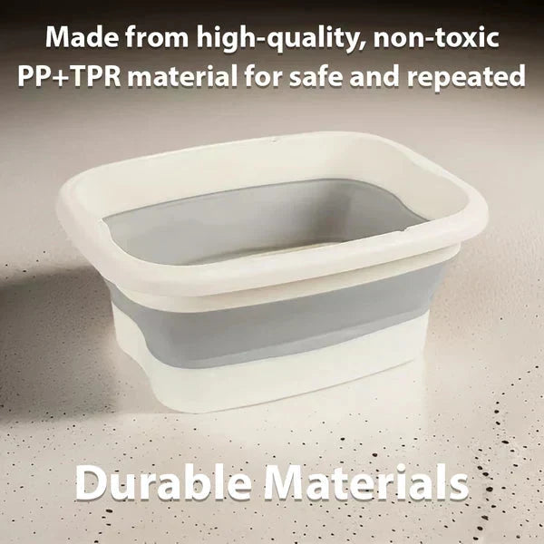 🦶 LIMITED TIME 50% OFF! ✨ Collapsible Foot Spa Basin with Lid – Portable Silicone Foot Soak Tub with Massage Rollers for Home Relaxation 🛁