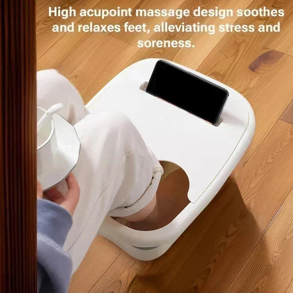 🦶 LIMITED TIME 50% OFF! ✨ Collapsible Foot Spa Basin with Lid – Portable Silicone Foot Soak Tub with Massage Rollers for Home Relaxation 🛁