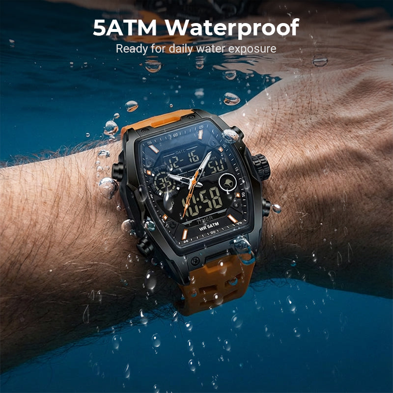 ⌚ 50% OFF NOW! ⏱️ Sports Watch – Dual-Display, Luminous Backlight & 5ATM Waterproof – For Active Lifestyles 🏃