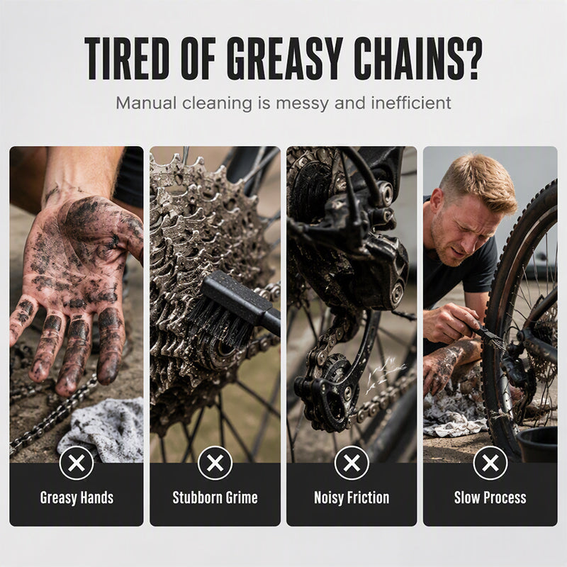 🚴 50% OFF NOW! 🔗 Chain Washer – 74 Bristles Surround Every Link, Restore Smooth Pedaling in Minutes 🧼