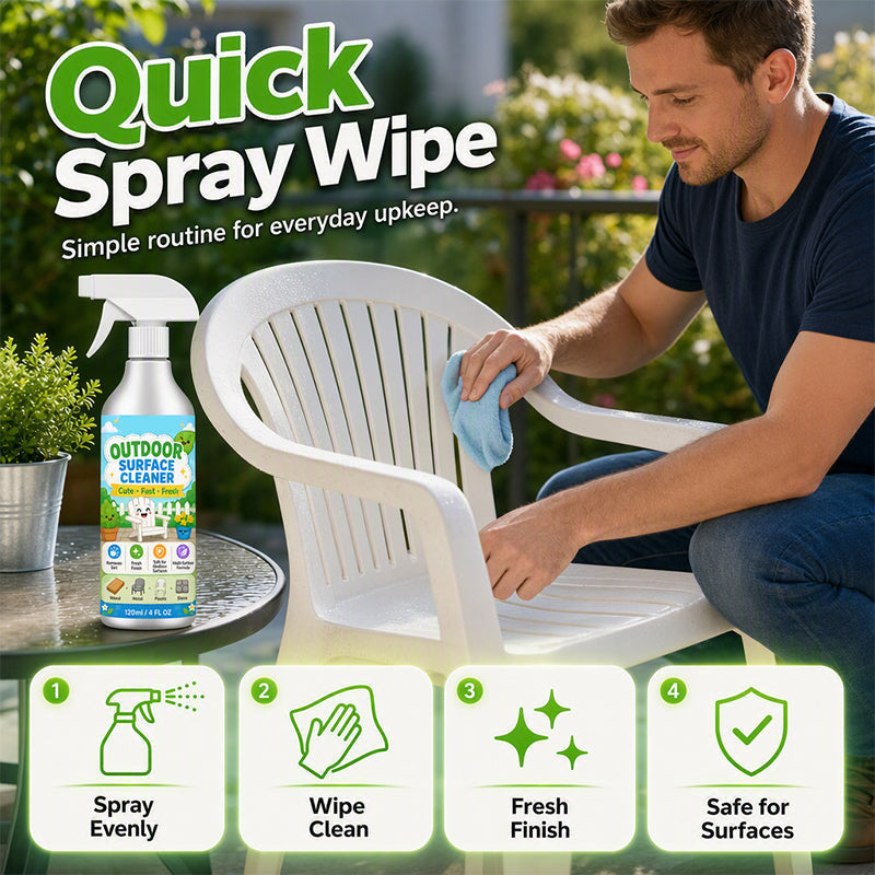 🧴🌿 50% OFF! Multi-Surface Patio Cleaner Spray – Lift Grime from Wood, Metal, Plastic & Stone