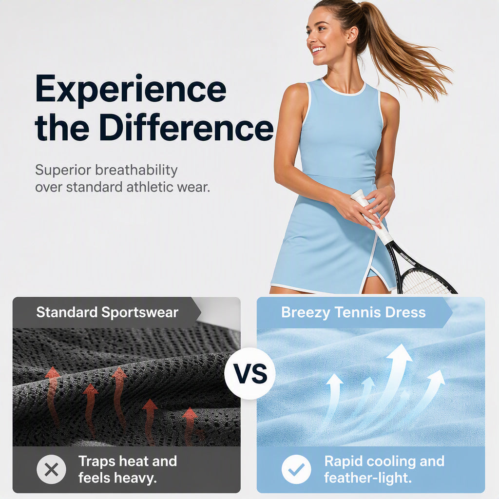 🎉 2026 Sale — Over 23,700 Sold!🎾 Breezy A-Line Tennis Dress – Breathable Sportswear ✨