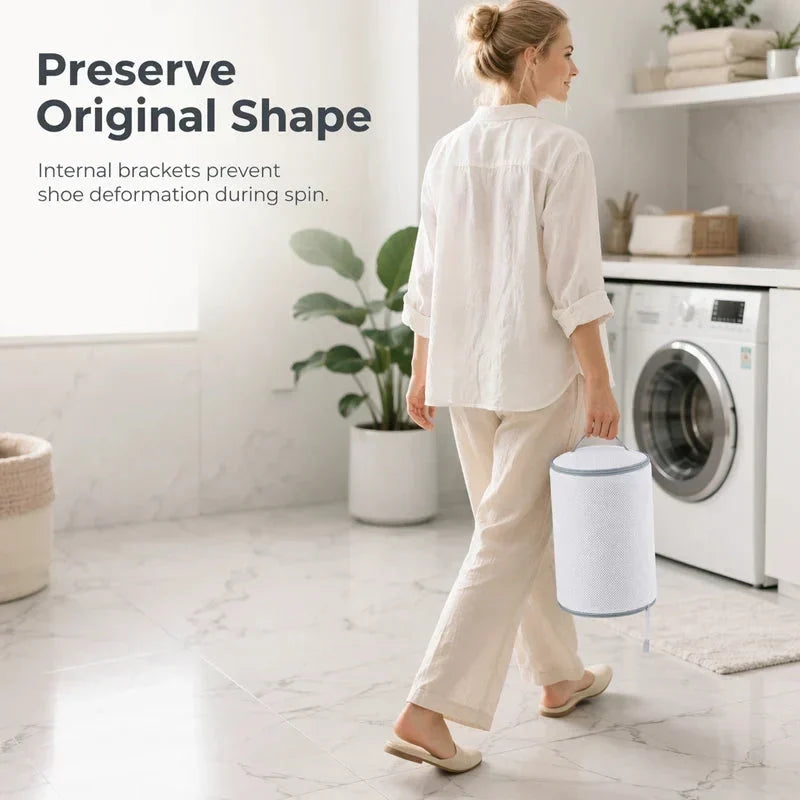 Double Layer Mesh Bag for Washing Shoes in the Washing Machine