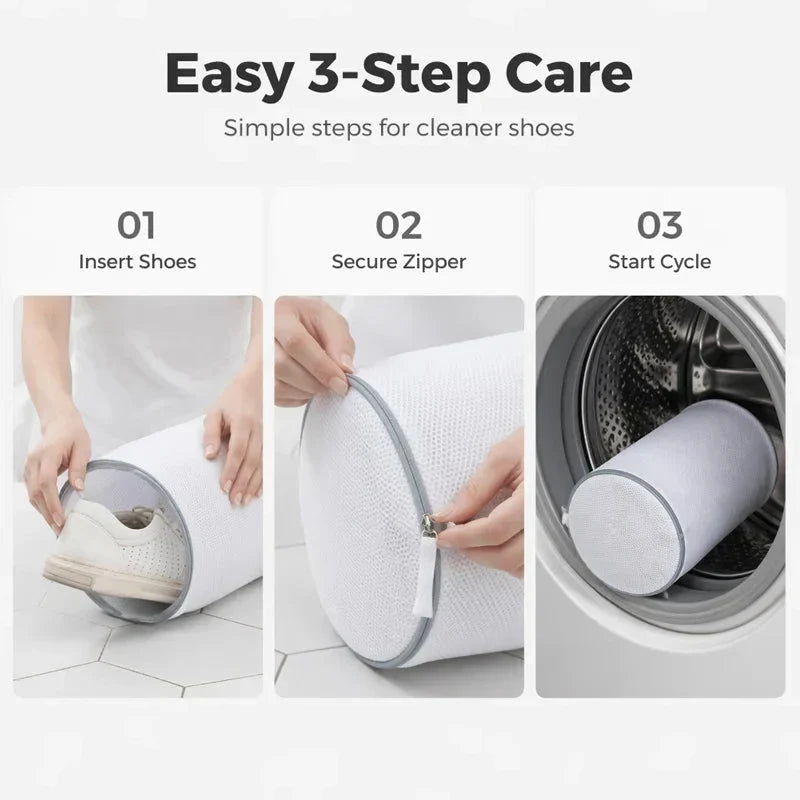 Double Layer Mesh Bag for Washing Shoes in the Washing Machine