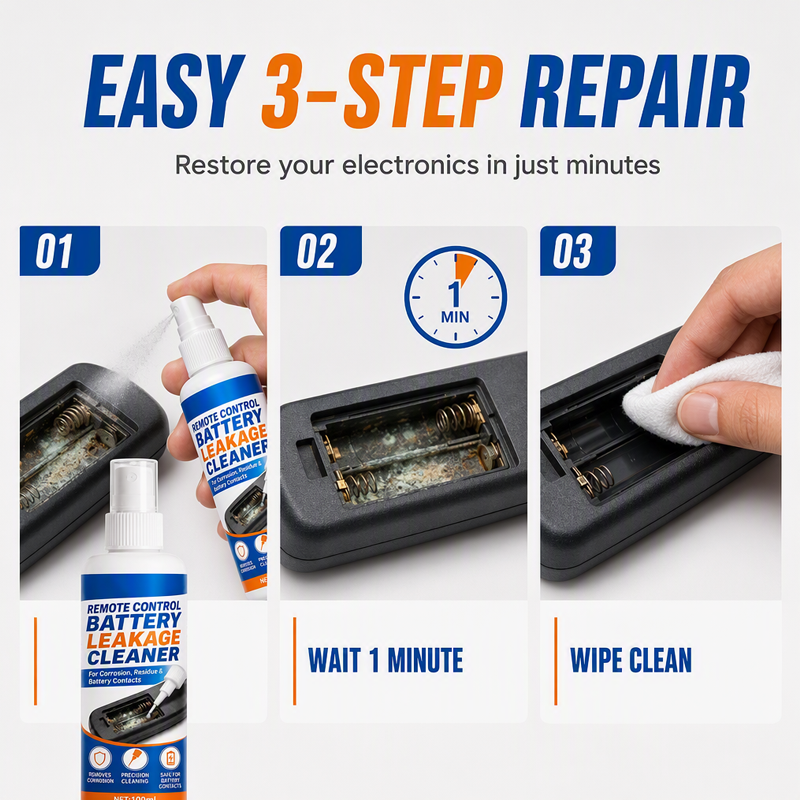 📢📢50% OFF !! ⏰Remote Control Battery Leakage Cleaner