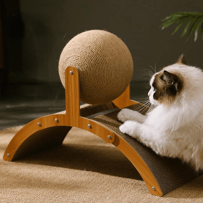 🎉 2026 Sale — Over 16,000 Sold! 🐱 Sisal Cat Scratcher Ball with Cardboard Pad – Scratch & Play in One – Save Your Furniture! ✨
