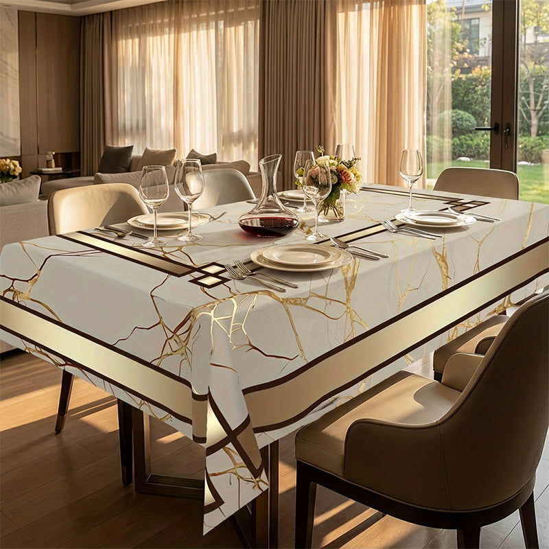 🏠 2026 Sale — Over 32 100 Sold!✨ Waterproof Marble‑Print Tablecloth