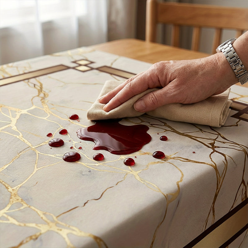 🏠 2026 Sale — Over 32 100 Sold!✨ Waterproof Marble‑Print Tablecloth