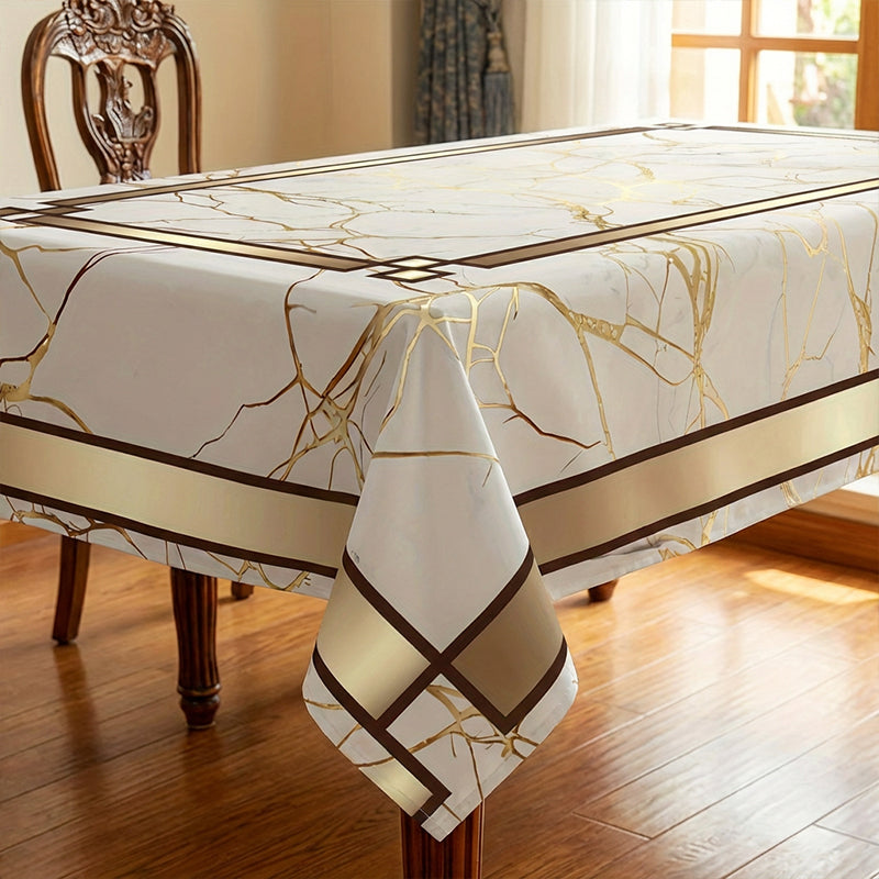 🏠 2026 Sale — Over 32 100 Sold!✨ Waterproof Marble‑Print Tablecloth