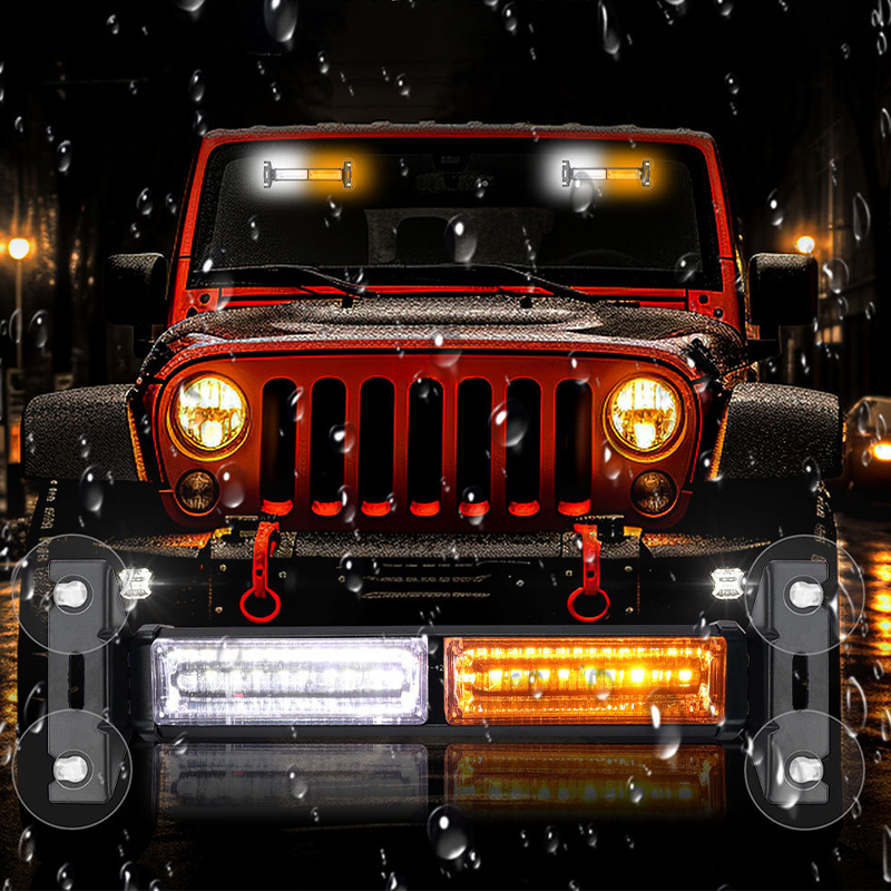 ⏳🔥LIMITED-TIME 50% OFF! ⏰LED Strobe Light Bar – High-Visibility, 18 Flash Patterns & Suction Mount – For Emergency & Work Vehicles ⚠️
